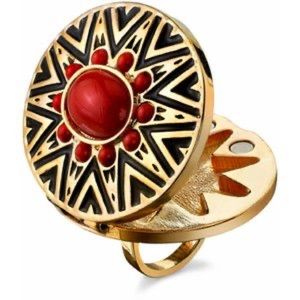 🖤BLOWOUT SALE🖤 HOUSE of HARLOW gold red locket statement ring size 5 6